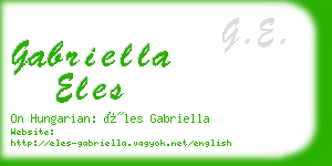 gabriella eles business card